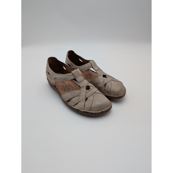 Josef Seibel Rosalie 15 Fisherman Sandals Womens Size 6.5 Beige Leather Comfort - Picture 1 of 7